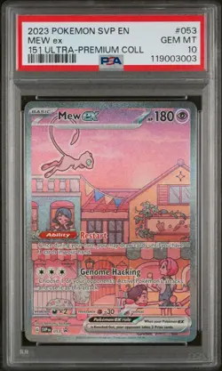 2023 POKEMON SVP EN-SV BLACK STAR PROMO 151 ULTRA-PREM COLL #053 MEW EX PSA 10 - Image 1