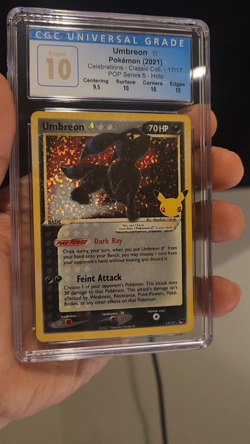 2021 Pokemon Celebrations Umbreon CGC 10 Pristine With Subgrades - Image 2