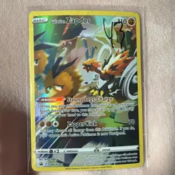 Pokemon Galarian Zapdos SWSH283 Black Star Promo Lightly Played Full Art - Image 1