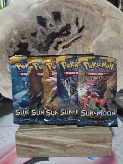 (Lot of 5) Pokemon TCG: Sun And Moon Base Booster Pack Factory Sealed - Image 1