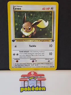 Pokemon Eevee 55/82 1st Edition Team Rocket Common WOTC LP - Image 1