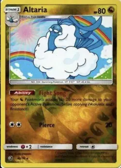 Altaria Dragon Majesty Reverse Holo Pokemon TCG 2018 40/70 Card - Image 1