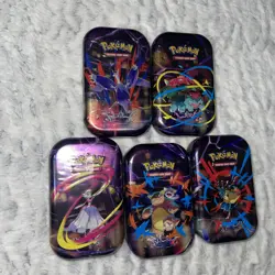 Pokemon TCG Full Art Set of 5 - Factory Sealed Mega Evolutions Mini Tins 🔥 - Image 1