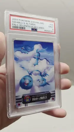 PSA 9 2025 CERT POP 12 SWABLU & ALTARIA 2004 POKEMON 3D LENTICULAR ZUKAN CARD 08 - Image 2