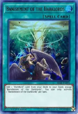 Yugioh - Banishment of the Darklords - 1st Ultra Rare NM - Free Holographic Card - Image 1