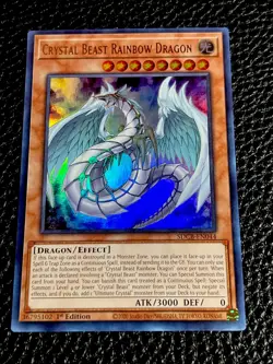 Crystal Beast Rainbow Dragon SDCB-EN044 Yugioh 1st Ed. (New) Ultra Rare - Image 1
