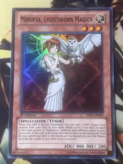 Yugioh: Minerva, Lightsworn Maiden - SDLI-EN002 - Super Rare - 1st Edition - LP - Image 1