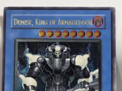 YuGiOh TCG 1st Edition Demise, King of Armageddon - Ultimate Rare - SOI-EN035 LP - Image 3