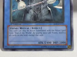 YuGiOh TCG 1st Edition Demise, King of Armageddon - Ultimate Rare - SOI-EN035 LP - Image 5