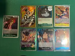 One Piece Card Game Holo Lot (7) | Luffy Leader, Sabo, Cavendish, Bon Clay - Image 1