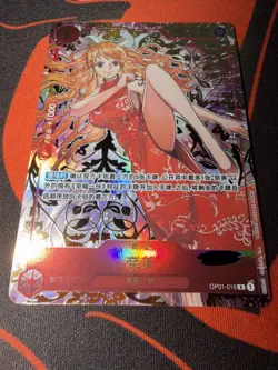 One Piece TCG Card Game Chinese Nami OP01-016 R Exclusive 1st Anniversary Alt - Image 3