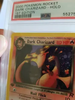 PSA 7 DARK CHARIZARD 4/82 1st Edition Team Rocket Pokemon Card Near Mint - Image 5