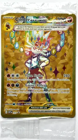 Cinderace ex 163 Black Star Promo (Sealed) - Pokemon TCG - S&V Promo Card Gold - Image 1