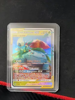Pokemon TCG Celebi & Venusaur GX Holo Ultra Rare Card Team Up 1/181 - Image 1