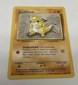 Pokemon Sandshrew Base Set Card 62/102 - Image 5