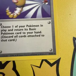 Scoop Up Pokemon TCG Trainer Base Set 78/102 Shadowless Rare Card - Image 5