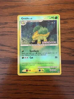 Grotle 49/130 Stamped Reverse Holo -Rare Holo Pokemon Card- Diamond Pearl - Image 3