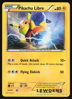 Pikachu Libre - 30/30 - HOLO - XY Trainer Kit - Pokemon Card - Image 1
