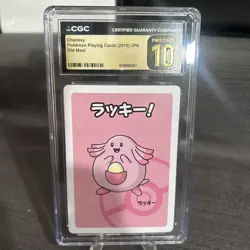 CGC Pristine 10 Chansey - Pokemon Playing Cards 2019 JPN Old Maid -Rare Japanese - Image 1