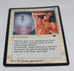 Magic card MTG Damping Field White Enchantment Antiquities Justin Hampton - Image 2
