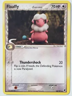 Flaaffy 30/101 LP / VLP - Yuka Morii Clay Art - EX Dragon Frontiers Pokemon Card - Image 1