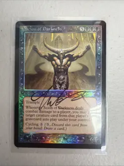 Magic The Gathering SCION OF DARKNESS Signed By Artist Legions NM/M RARE 2003 - Image 1