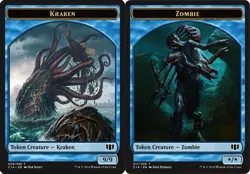 Kraken Token // Zombie Token - Blue Light Play, English Magic the Gathering MTG - Image 1