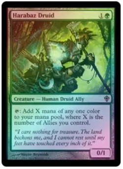 MTG FOIL Harabaz Druid NM Rare MTG Worldwake - Image 1