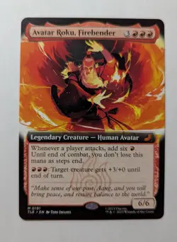 1x Avatar Roku Firebender Extended Art NM Magic MTG TLA TLE Avatar x1 - Image 1