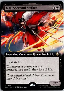 Mai, Scornful Striker (Extended Art) R Avatar: The Last Airbender 374 NM Magic - Image 1