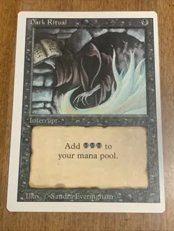 1994 Magic: The Gathering - Revised(3rd) - DARK RITUAL ⚫ Vintage - NM - Image 1