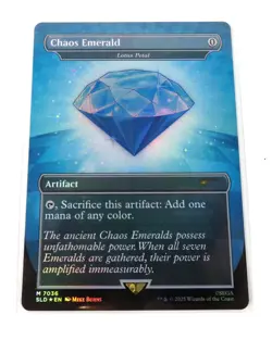 Chaos Emerald (Lotus Petal) Blue 7036 Secret Lair Drop Sonic Bonus MTG NM FOIL - Image 1