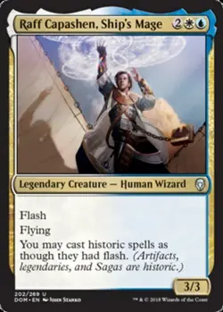MTG Raff Capashen, Ship's Mage - Foil, Light Play, English Dominaria - Image 1