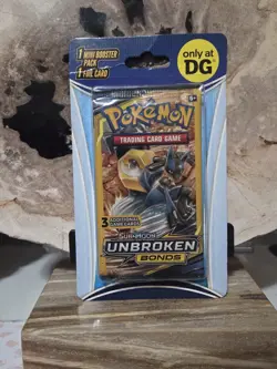Pokemon Sun And Moon Unbroken Bonds Dollar General (3 Card) Booster Pack Sealed - Image 1