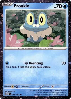 Pokemon - Froakie 056/197 - Cosmos Holo Promo Card - Obsidian Flame - Image 1