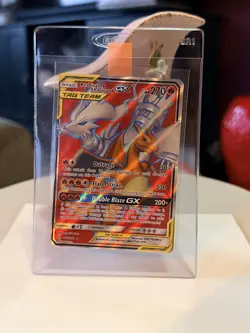 Pokemon TCG Reshiram & Charizard GX Holo Card 194/214 Unbroken Bonds Tag Team - Image 1