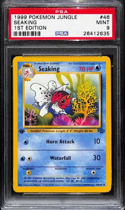 Pokemon TCG 1999 Pokemon Jungle Seaking 1ST Edition PSA 9 #46 - Image 1