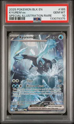 2025 POKEMON BLK EN-BLACK BOLT SPECIAL ILLUSTRATION RARE #165 KYUREM EX PSA 10 - Image 1