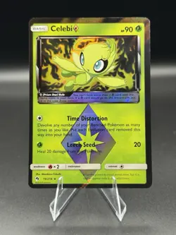 Pokemon TCG Celebi Prism Star Prism Rare SM - Lost Thunder 19/214 NM - Image 1