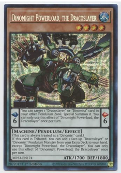 Yu-Gi-Oh!- Dinomight Powerload- MP23-EN174 - Prismatic Secret Rare-1st Ed-NM/M - Image 1