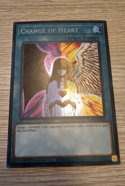 Yugioh! Change of Heart - RA01-EN050 - Prismatic Ultimate Rare - 1st Edition Nea - Image 1