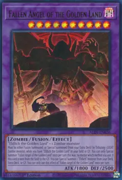 Yugioh Fallen Angel of the Golden Land - ALIN-EN036 - Ultra Rare 1st Edition - Image 1