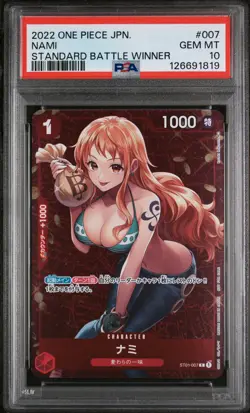 PSA 10 - Nami - ST01 007 Promo - Japanese - One Piece - Standard Battle Winner - Image 1