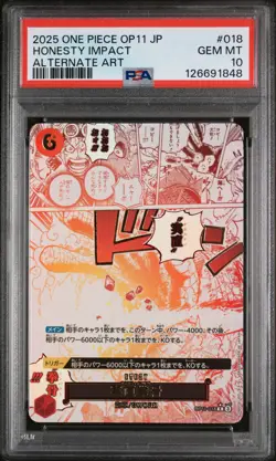 PSA 10 - Honesty Impact - OP11 018 AA - Japanese - One Piece Card - Image 1