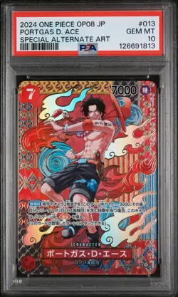 PSA 10 - Portgas D. Ace - OP02 013 AA SP - Japanese One Piece - Two Legends OP08 - Image 1