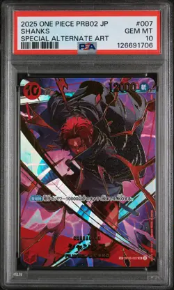PSA 10 - Shanks - OP06 007 AA SP PRB-02 - Japanese - One Piece - The Best Vol. 2 - Image 1