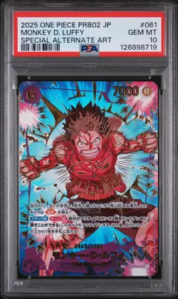 PSA 10 - Monkey D. Luffy - EB02 061 AA SP SEC PRB-02 Japanese One Piece The Best - Image 1