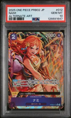 PSA 10 - Nami - PRB-02 012 AA R - Japanese - One Piece Card - The Best Vol. 2 - Image 1