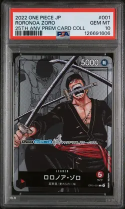 PSA 10 - Roronoa Zoro - OP01 001 - Japanese One Piece - Premium Card Collection - Image 1