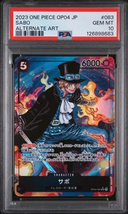 PSA 10 - Sabo - OP04 083 AA SR - Japanese One Piece Card - Kingdoms of Intrigue - Image 1